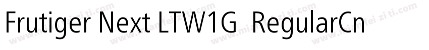 Frutiger Next LTW1G  RegularCn字体转换
